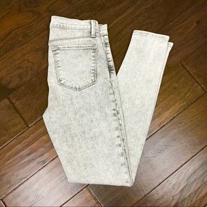 J Brand Whitewashed Grey High Rise Skinny Jeans